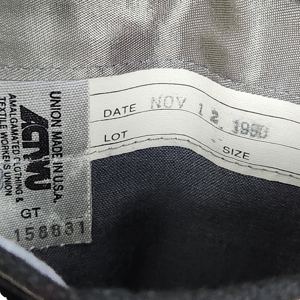 Neiman Marcus Vintage 100% Cashmere 90's ACTWU Black Sport Coat Men's Size 42 L - Picture 12 of 12
